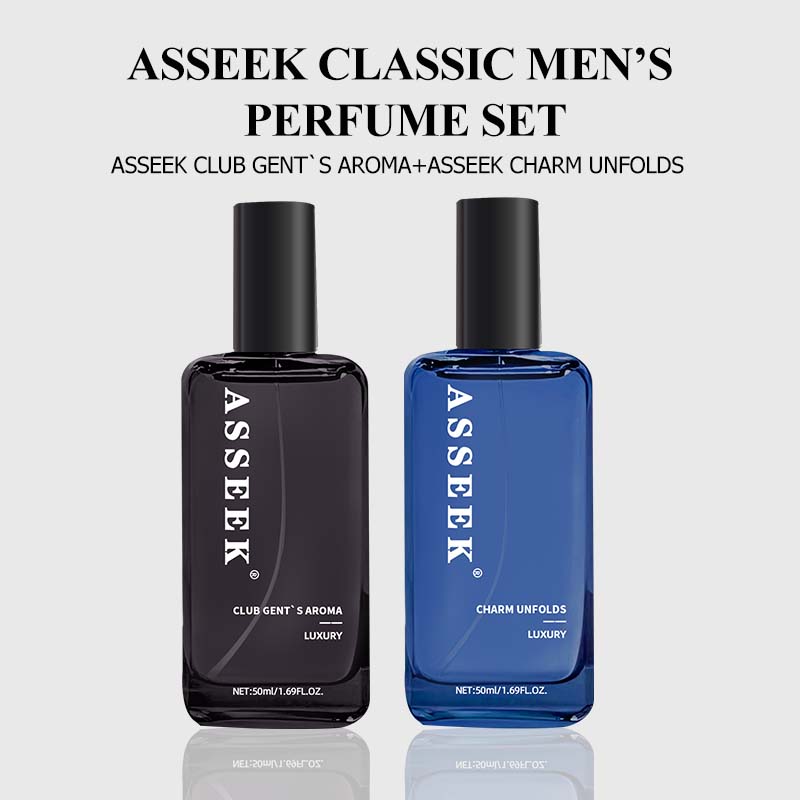 ASSEEK Men's Cologne Set 2-Pack - Long-Lasting Marine & Woody Fragrances for Dating/Parties/Daily Wear